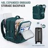 Expandable Travel Laptop Backpack for Men and Women, Large Capacity Waterproof Hand Luggage, Airplane Carry-On Bag