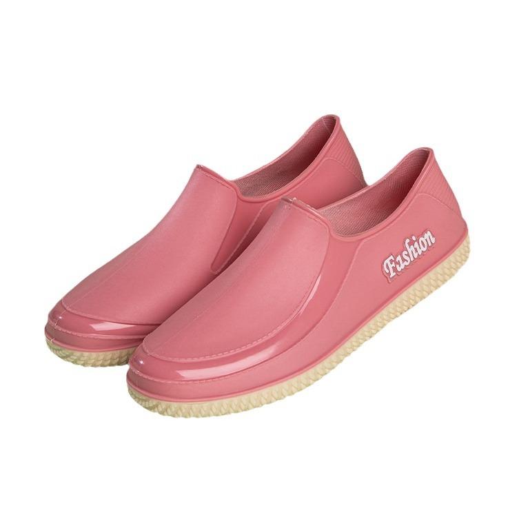 Water Shoes Spring and Autumn Shallow Mouth Rain Shoes Women's Non-slip Low-top Flat-bottom Rain Boots Water Boots Work Non-slip Sole Rubber Shoes