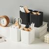 Desktop Storage Box Partition Pen Holder. Office Stationery and Miscellaneous Sorting Box. Simple Black and White Storage Bucket