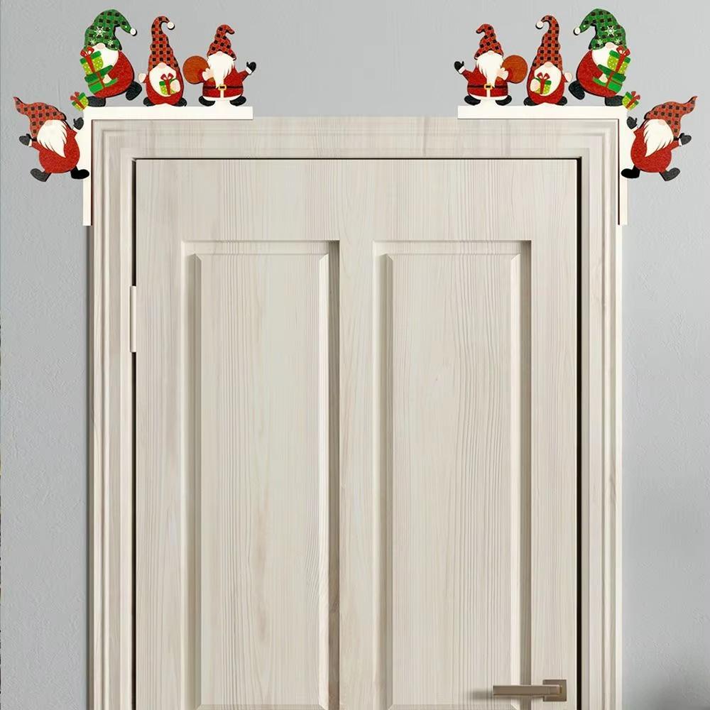 1 Pair Decorative Santa Claus Door Corner Props Unique Faceless Old Man Pendant  Table