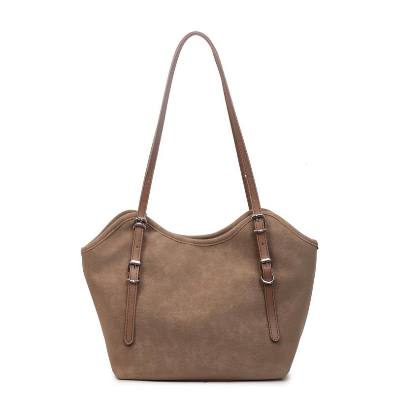 

2025 autumn and winter new large-capacity tote bag women s retro fashion simple commuting shoulder bag high-texture underarm bag