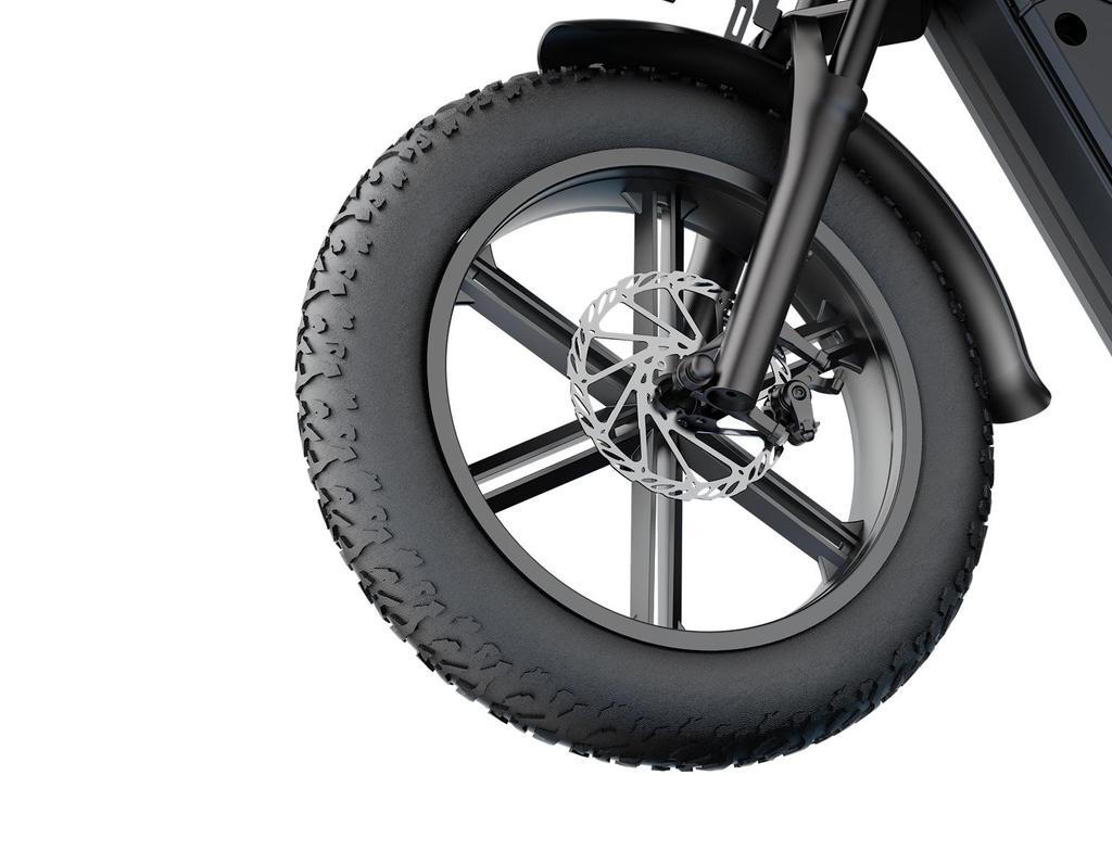 G-FORCE ZMPRO Bicicletta Elettrica Stile Moto per Adulti Motore Potente da 750W Batteria Grande da 52V40AH Ruote da 20 Pollici E-Bike All-Terrain Off-Road per Adulti