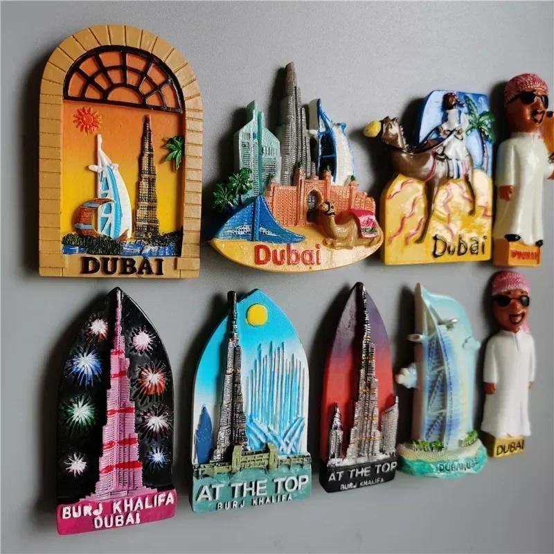 Dubai Turistic Suveniruri Magneți de Frigider Turnul Khalifa Arabia Saudită Frigider Magnet Comemorativ Autocolante Home Decoration