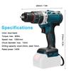 1300CMm Rechargble Brushless Motor Electric   Drill Cordless Electric Screwdriver Multifunctional Electric Drill Handheld Electric Screwdriver El