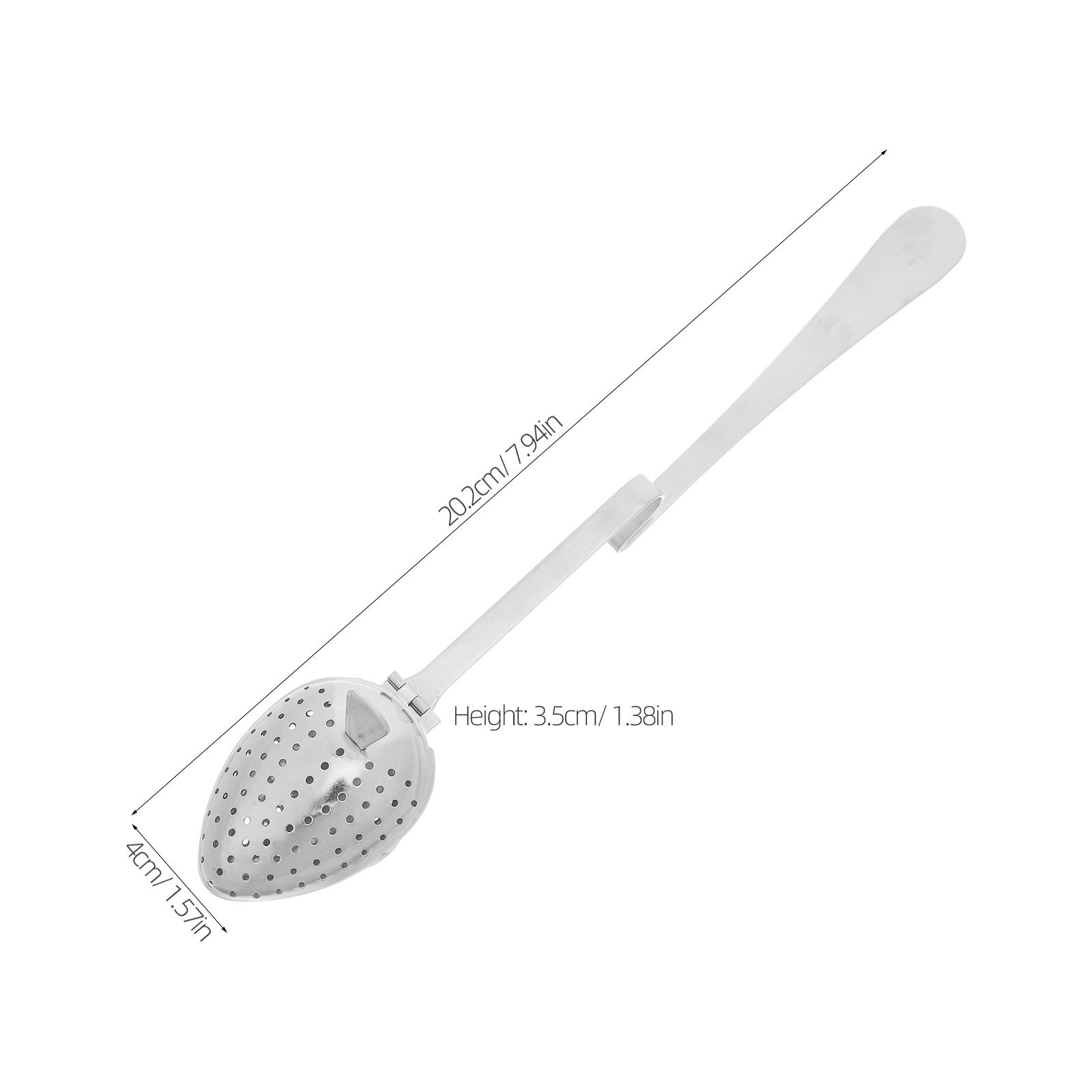 

Loose Leaf Tea Infuser Spoon Stainless Steel Mesh Strainer Long Handle Filter For Mug Hanging Brew Reusable Tea Party серебряный