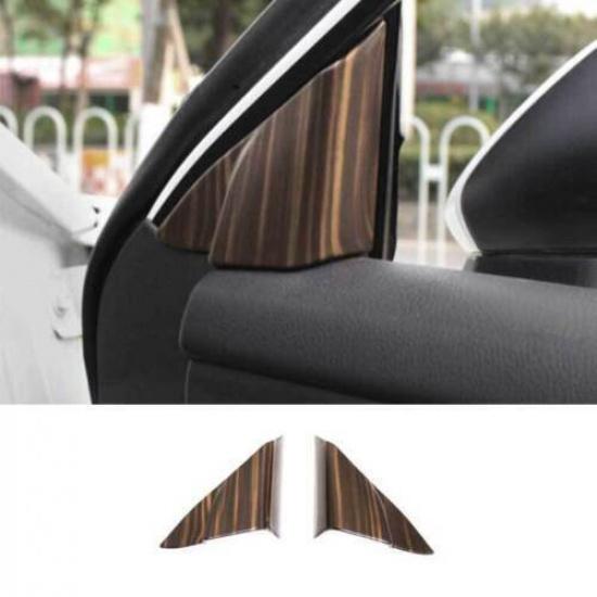 Wood Grain Peach For Toyota Camry 2018- Cover Trim A Pillar Front Triangle