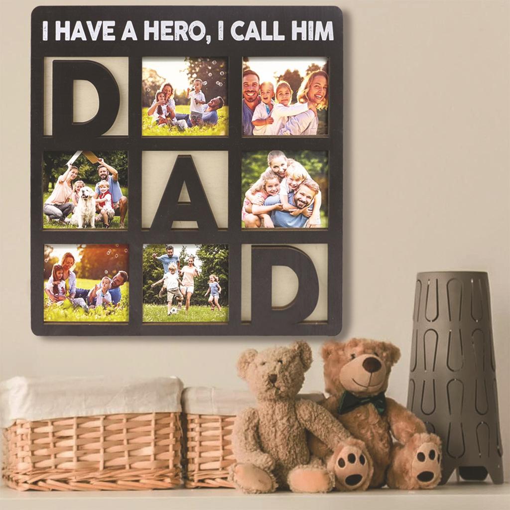 Rámeček na obrázek pro Den matek, Den otců, personalizovaný ručně vyrobený domácí dekorativní držák na obrazy do ložnice a obývacího pokoje