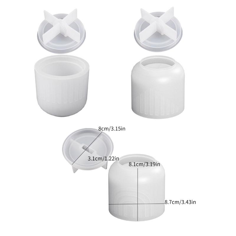 Silikonová úložná forma Formy na šperkovnici Formy na skladování forem na pryskyřice Formy s víkem Formy na pohár na svíčku pro kutily