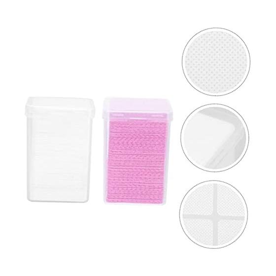 Eyelash Extension Remover Eyelash Glue Residue Remover Wiping Cotton Sheets Cotton Glue Wiping Cloth 200 Pieces Travel Cleaning Goods