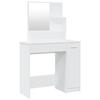 VidaXL Dressing Table with Mirror White 86.5x35x136 Cm 802957