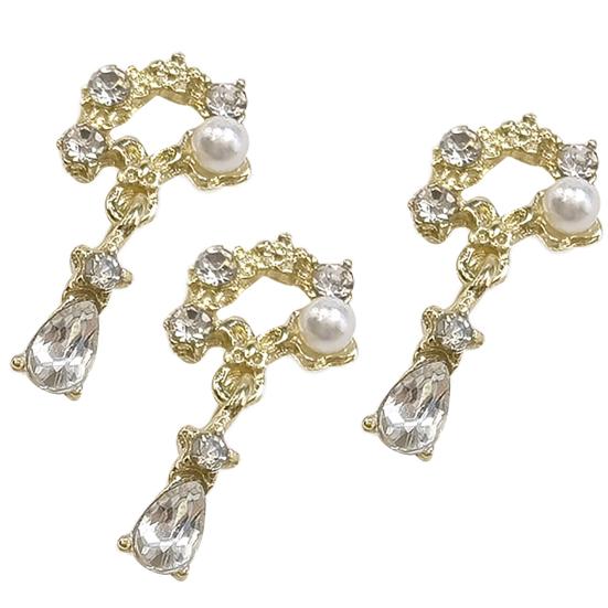 

3 шт. подвески для ногтей сверкающие потрясающие визуальные эффекты ультралегкие креативные формы широкое применение DIY сплав блестящий бант-узел стразы украшения для ногтей