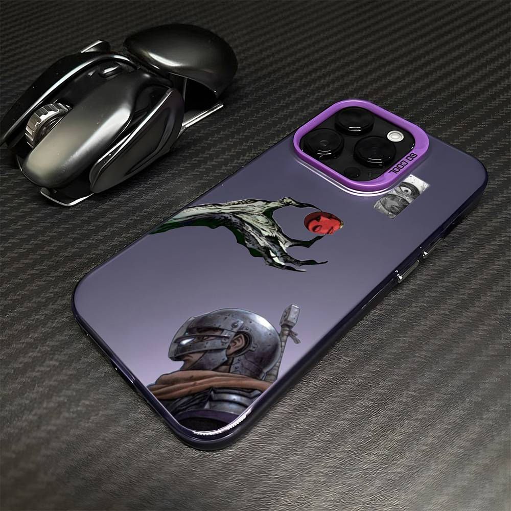 JAPAN ANIME B-Berserk G-Guts  Phone Case For iPhone17,16,15,14,13,12,11 Plus,Pro Max Purple Matte Shockproof Cover