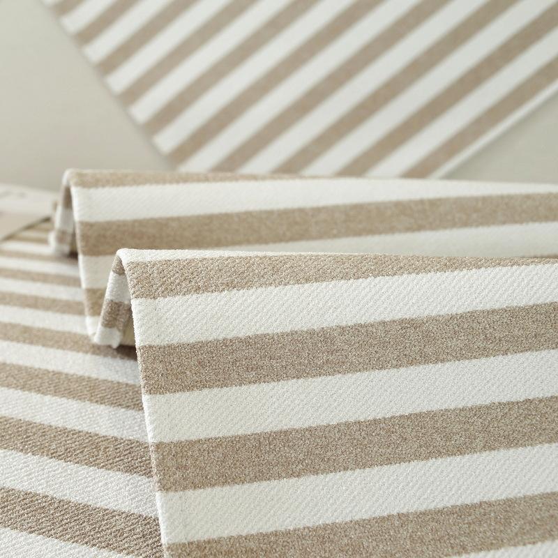 Short Plush Sofa Cover Striped Non-Slip Sofa Cushion Thickened Living Room Sofa Cushion Simple Sofa Backrest Armrests Soft