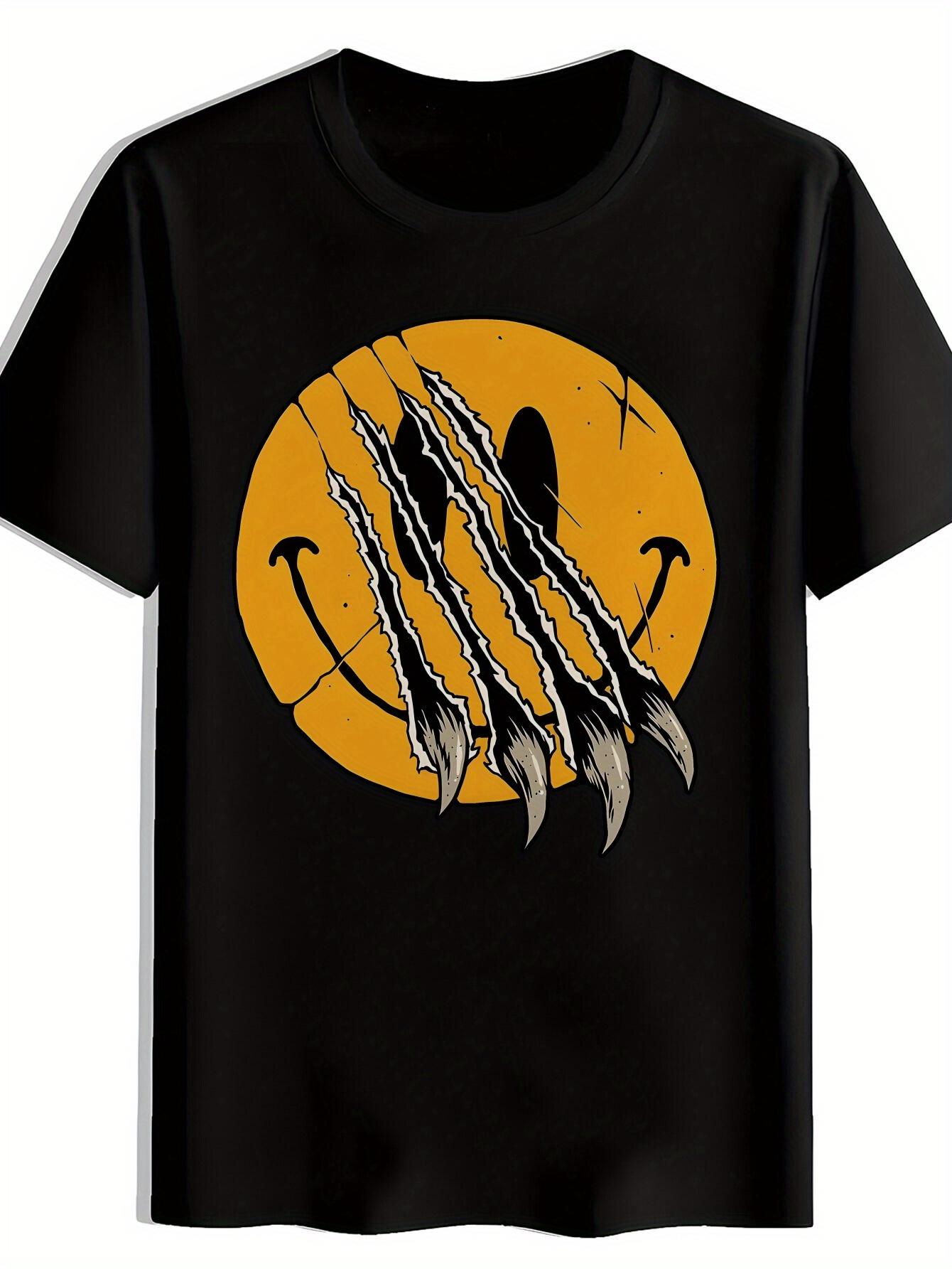 Retro Rock Band Graphic T-shirt - Black with Stray Cat S