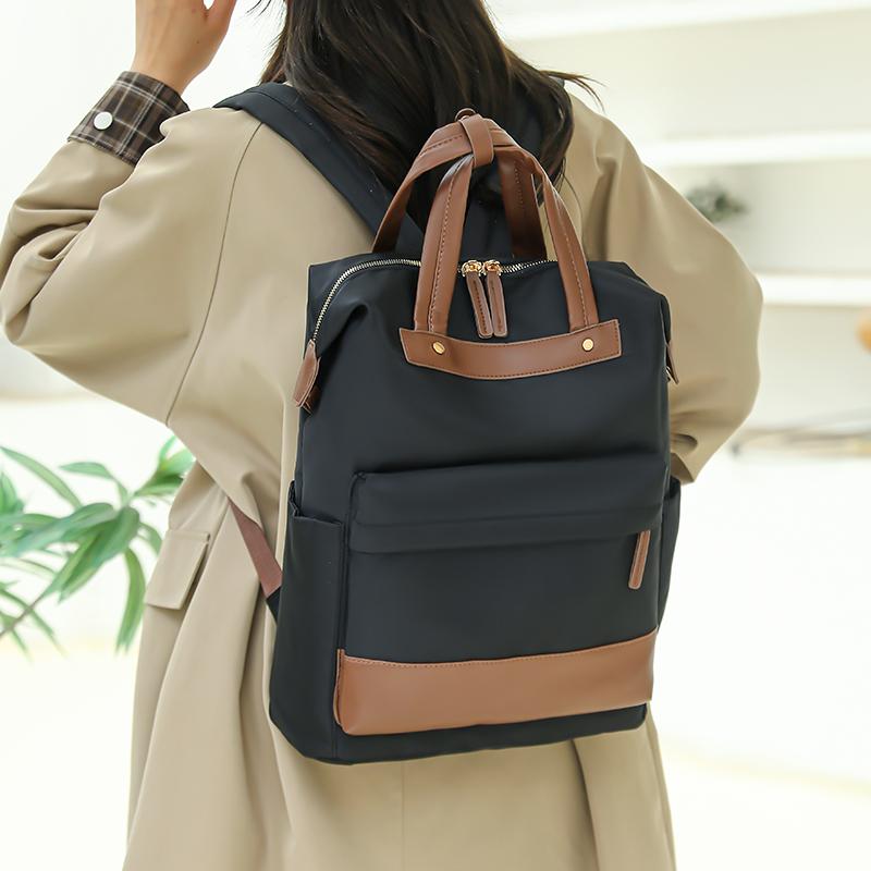 Women's Splicing Backpack Large Capacity Commuter Backpack
