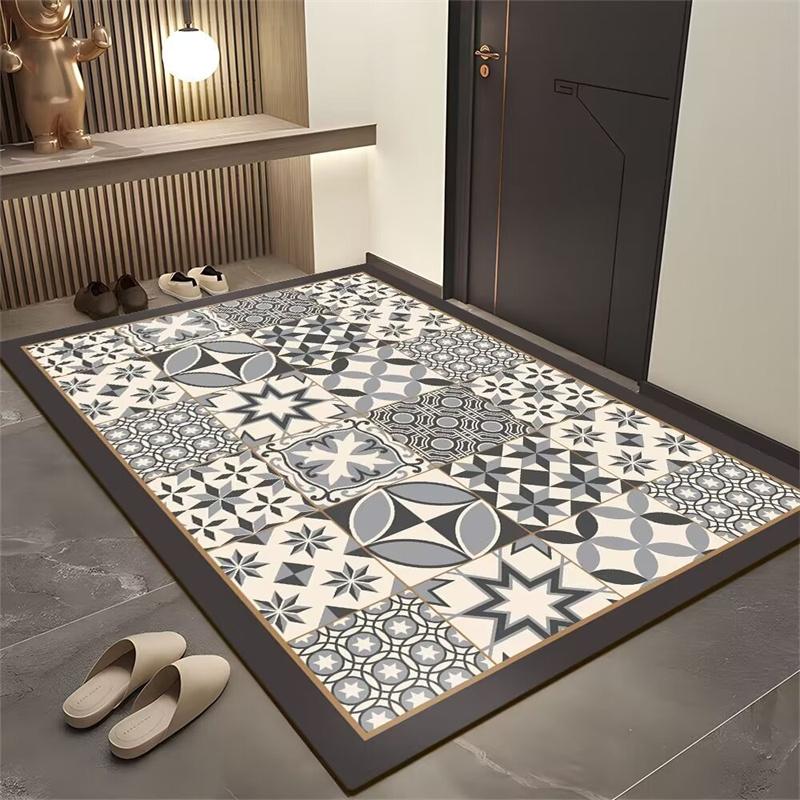 Bathroom Waterproof Non-slip Wear-resistant Carpet Kitchen Floor Mat Door Mat Resistant Non-Slip Washable Foot Mat  Entrance Doormat