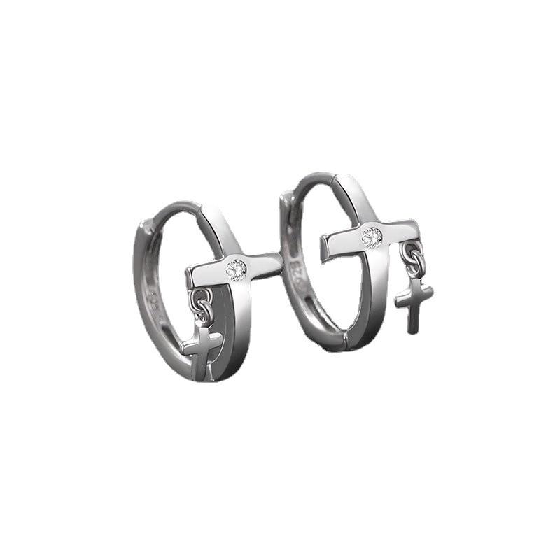 2023 Trendy Men's Double Cross Stud Earrings - American Niche Design