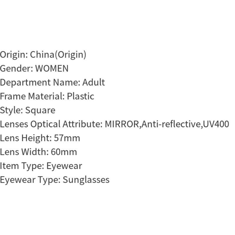 Großer Rahmen Quadratische Übergroße Sonnenbrille Herren Damen Spiegel Unisex Fahrbrille Verlauf Hip Hop nicht polarisierte Brille