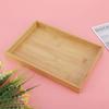 Wooden Tea Serving Tray, Rectangular Japanese-Style Serving Wooden Tray Food Storage Plate Serving Platter Rattan Basket Tray Table Tray for