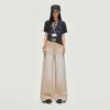 Spring Summer Washed Whisker Khaki Relaxed Straight Floor Wide Leg Denim Pants For Women Casual Pants Oversize Denim Trousers