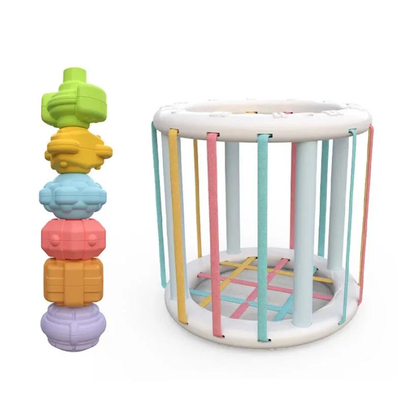 Toys Educational Toys Colorful Shape Blocks Sorting Game Baby Montessori Learning for Bebe Birth Learning Kids Children Gift
