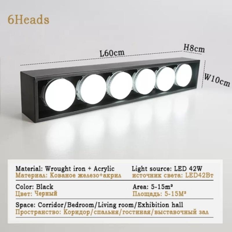 Modern Ceiling Downlight Spotlight Living Room Minimalist Long Strip Aisle Lamp Adjustable Lighting Angle LED Ceiling Lights