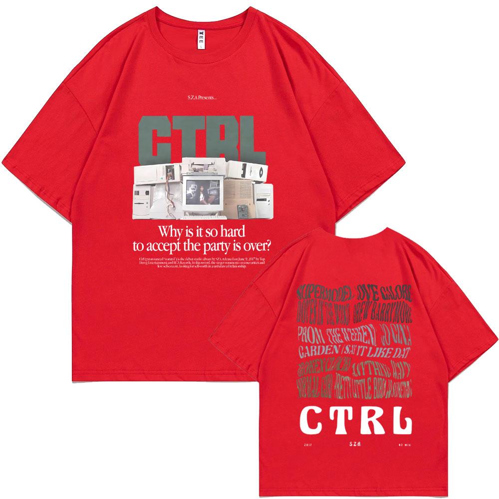

Rapper SZA Ctrl Why Is It So Hard To Accept The Party Is Over Graphic Print Tshirt Unisex Fashion Hip Hop Oversized Tshirt S