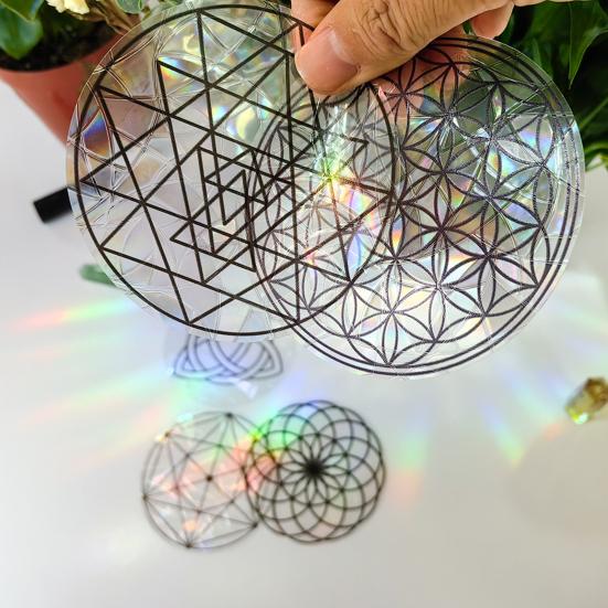 Autocolant practic din sticlă statică Prismă auto-adezivă pentru atragerea soarelui fluture