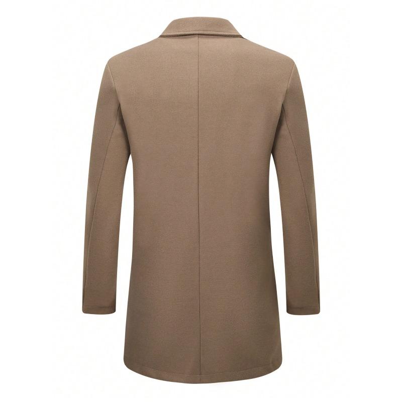 Autumn and Winter Men's Woolen Jacket Woolen Coat Casual Trench Coat