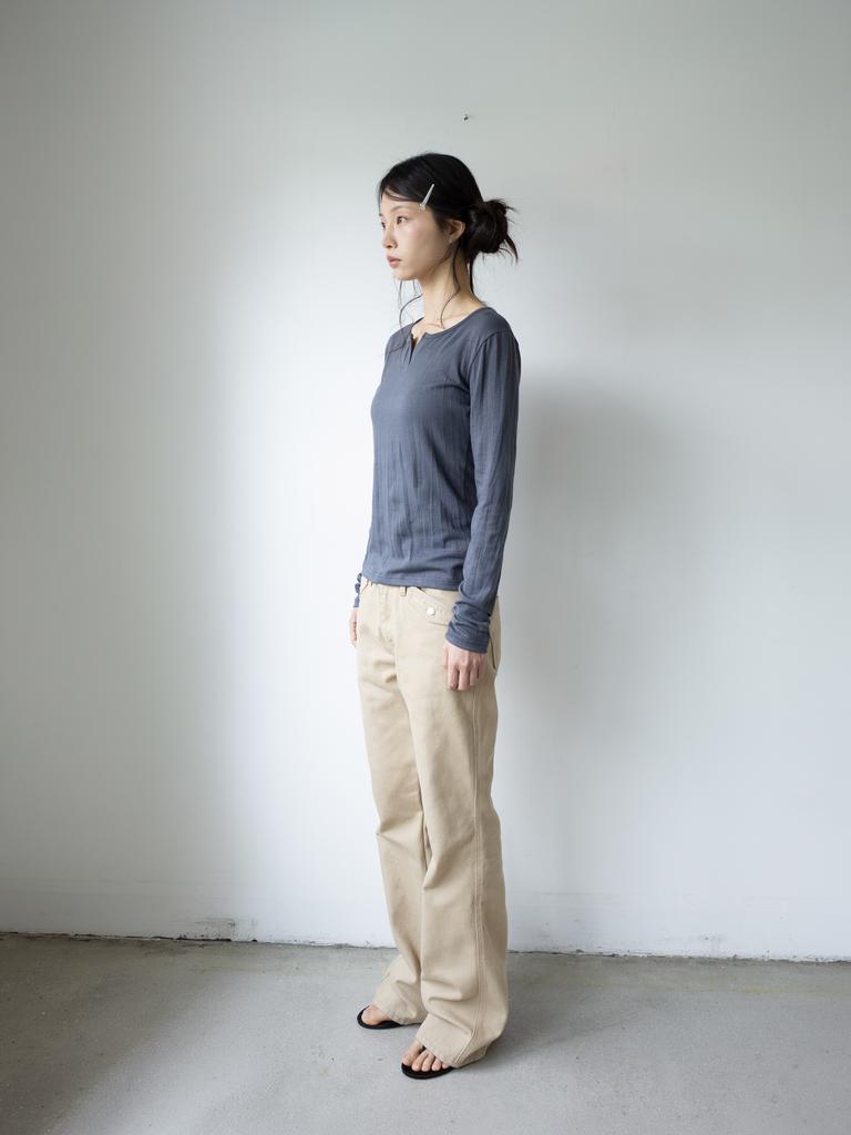 Onseuka Straight Flare Denim Pants (Honey Beige)