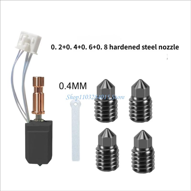 R6FF New 3D Printer Hotend With Modern Heating Component And Complete Nozzle Set For Fine Printing