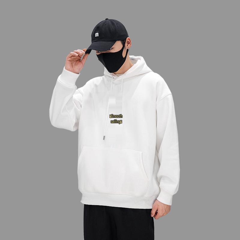 Shawn Yue Fleece-Lined Hoodie: Men's Hong Kong Style, Autumn/Winter, Trendy Brand, Large Size, Versatile Shirt