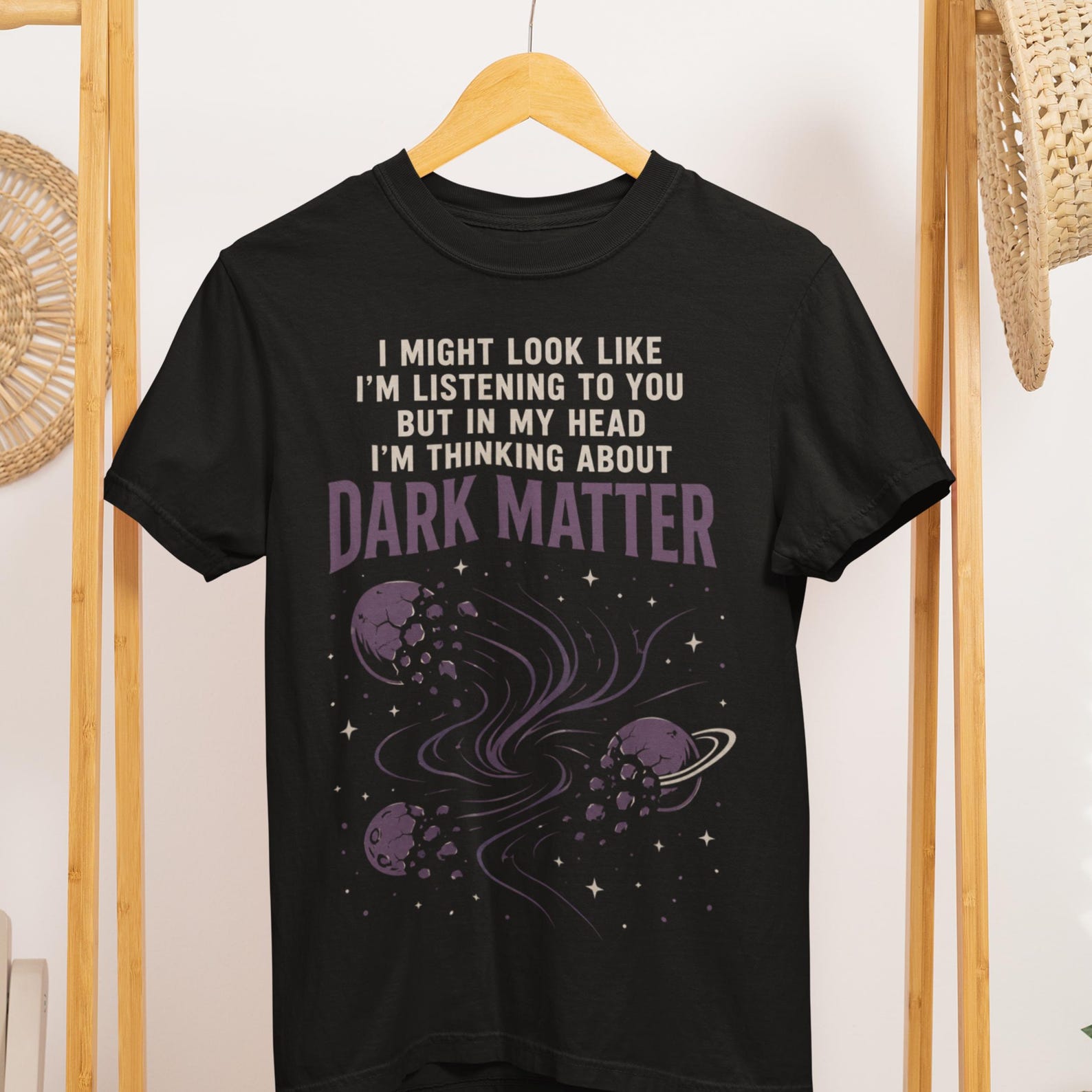 Dark Matter Shirt, Cosmic Universe Graphic Tee, Astronomy Physics Lover Gift S