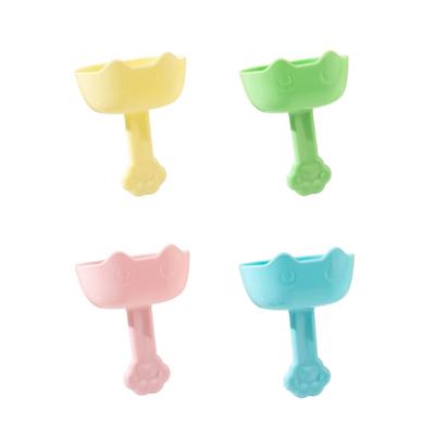 4pcs Practical Ice Cream Protectors Cat Theme Popsicles Holder Colorful Ice Lollys Rack Frozens Treat Holder for Party
