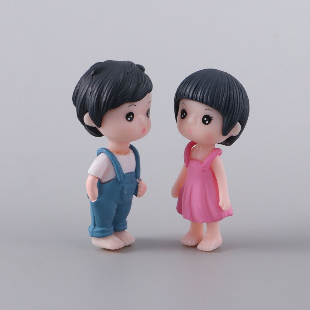 Little Lovers Miniature Landscape DIY Ornament Home Garden Dollhouse Decor Lovers Couples Ornament Christmas Gift