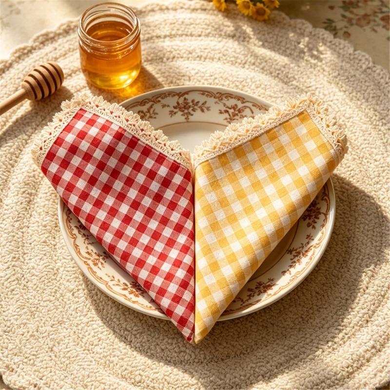 Tovaglietta Rettangolare da Pranzo, Tovaglietta da Tavola in Tessuto a Quadretti 30 X 40 Cm per Posizionamento Individuale dei Posti per i Pasti