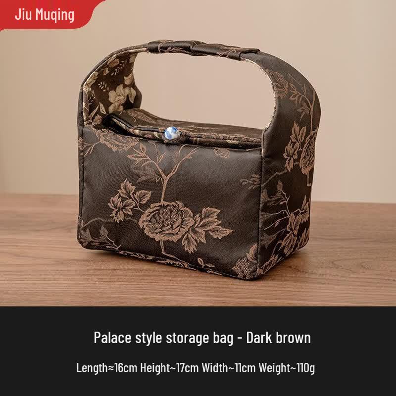 Jiumuqin Portable Brocade Tea Set Travel Bag