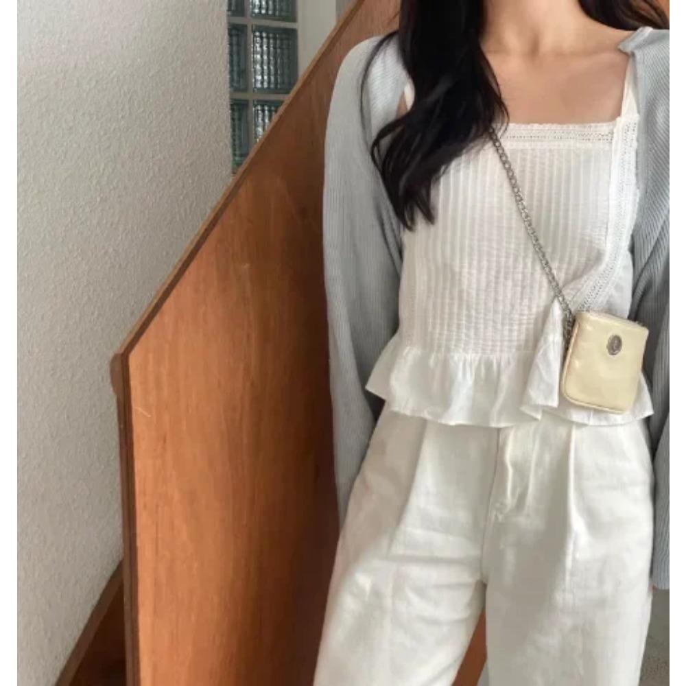 Korean Ins Fashion Mini Shoulder Bags PU Black Silver Zipper Cross Body Bag for Women Lipstick ID Credit Card Money Storage Bags