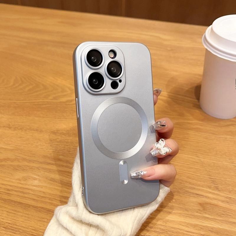 For Magsafe Wireless Charging Case For iPhone 16 14 13 12 11 15 Pro Max XS X XR 8 7 Plus SE2 Soft Magnetic Matte Bumper Cover