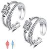 Rings Fashion Relieve Open Stress For Women Slimming Health Care Weight Loss Ring Engagement Wedding Couple Gifts Charm Jewelry