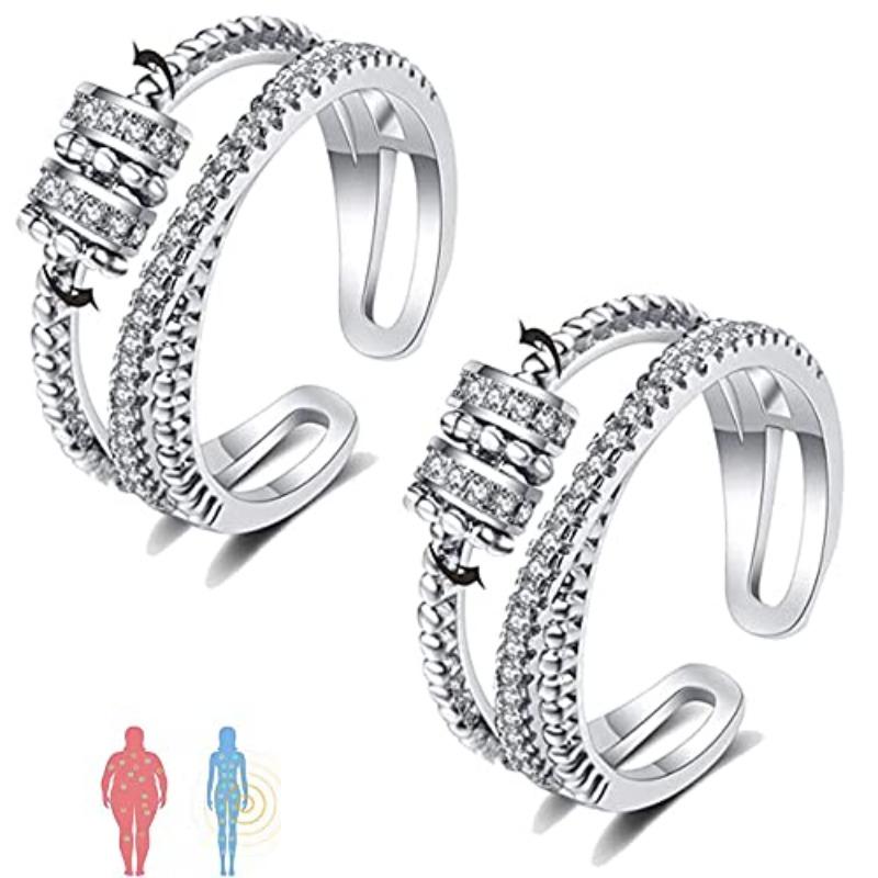 Rings Fashion Relieve Open Stress For Women Slimming Health Care Weight Loss Ring Engagement Wedding Couple Gifts Charm Jewelry