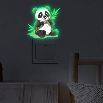 Luminous Panda Bedroom Study Room Living Room Decoration Switch Stickers