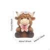 Highland Cow Figurine for Tabletop Decoration, Resin Animal Sculpture Garden And Living Space