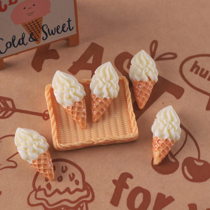 DIY Ice Cream Cone Toy: Cream Glue Hair Clip & Refrigerator Magnet Kit