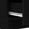 Sideboard with Drawers Black Oak Effect 71 x 35 x 84 cm
