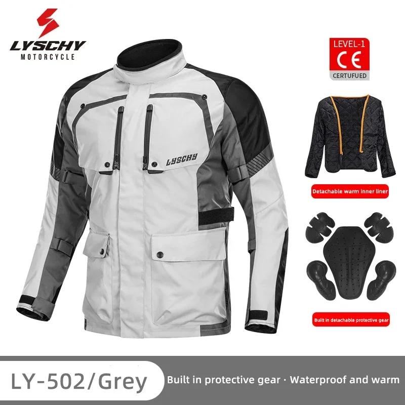 LYSCHY Motocross Jacket Autumn Winter Waterproof Warm Inner Liner Motorcycle Riding Clothing Anti-fall Off-road Jacket Rallysuit