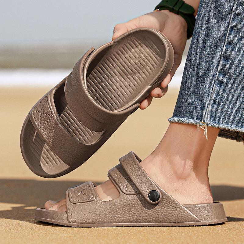 Summer Men's Slippers Non-Slip Slide Soft Quick Drying Indoor Outdoor Casual Beach Slippers Breathable Sandals Flip Flops