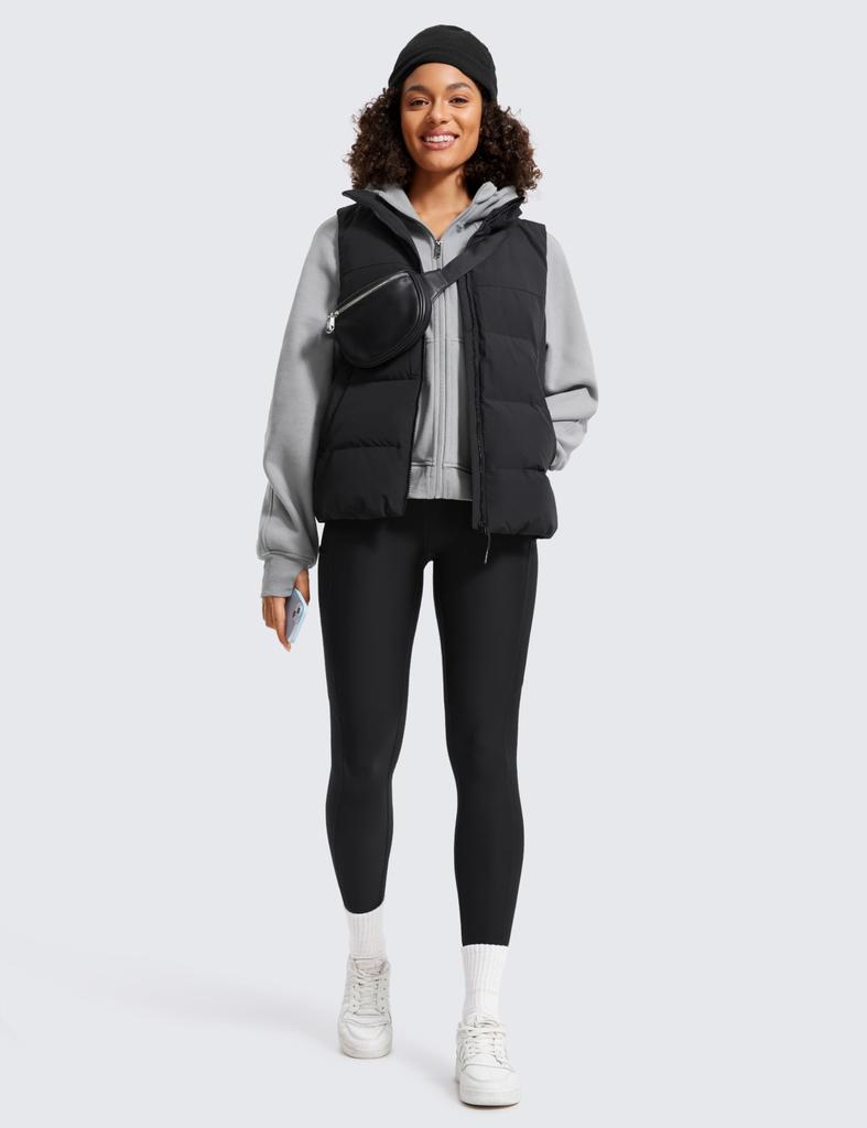 CRZ YOGA Winter Yoga and Size S Women's Fleece-Lined Leggings, High-Waisted, Sweat-Wicking, Quick-Drying, Cold-Weather Leggings, 28-Inch Inseam,