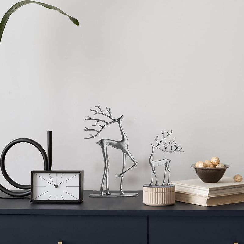 Rentier Weihnachtsdeko, Metall Rentierfiguren, Moderne Minimalistische Weihnachts-Skulptur, Elegante Indoor-Feiertagsdeko