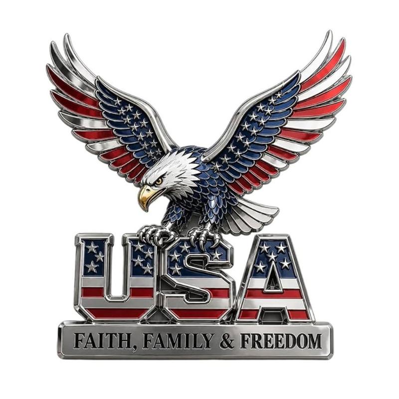 Removable Metal Vehicle Sticker 250th Anniversary Patriotic Decals Perfect For Long Term Or Temporary Decoration